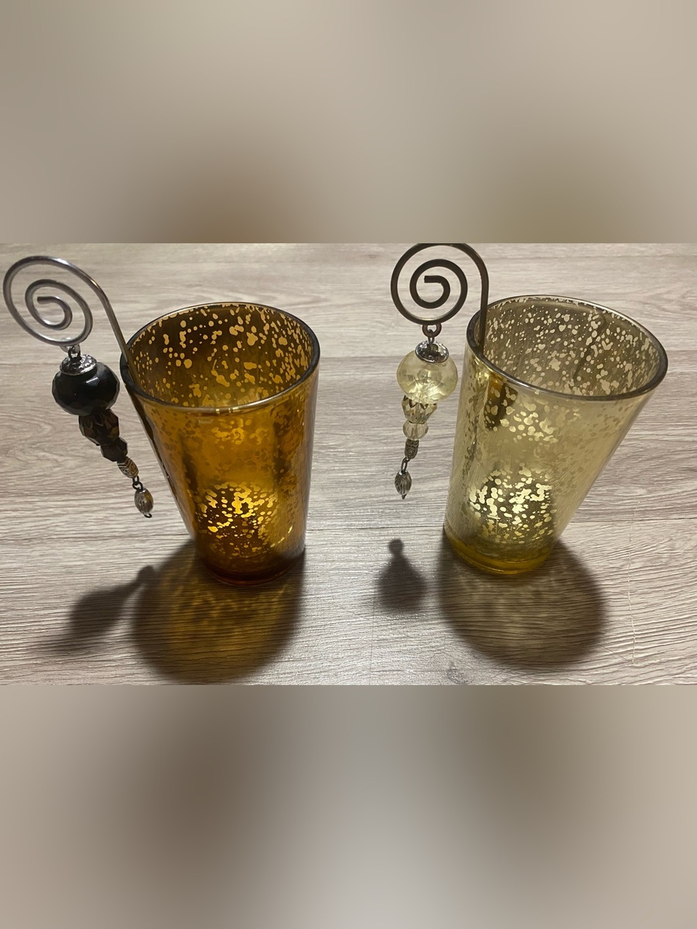 💜 2 Pier 1 Glass Tea Light Holders